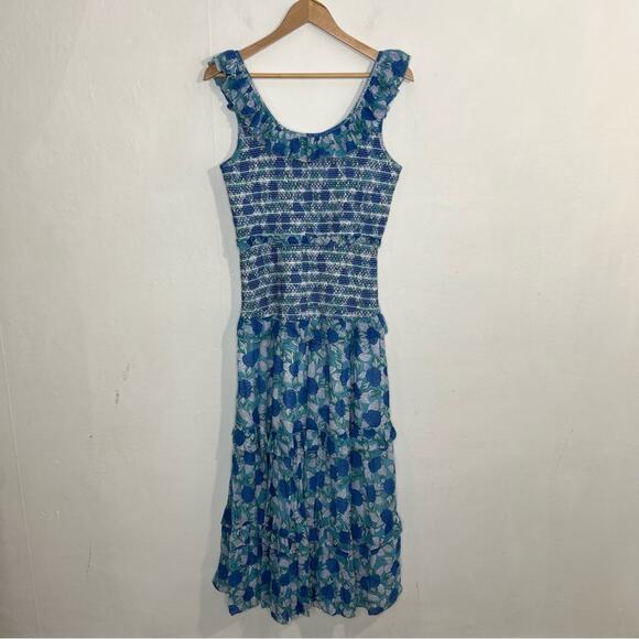 SAYLOR Jeannie Blue Floral Midi Dress Size Small - Picture 3 of 16